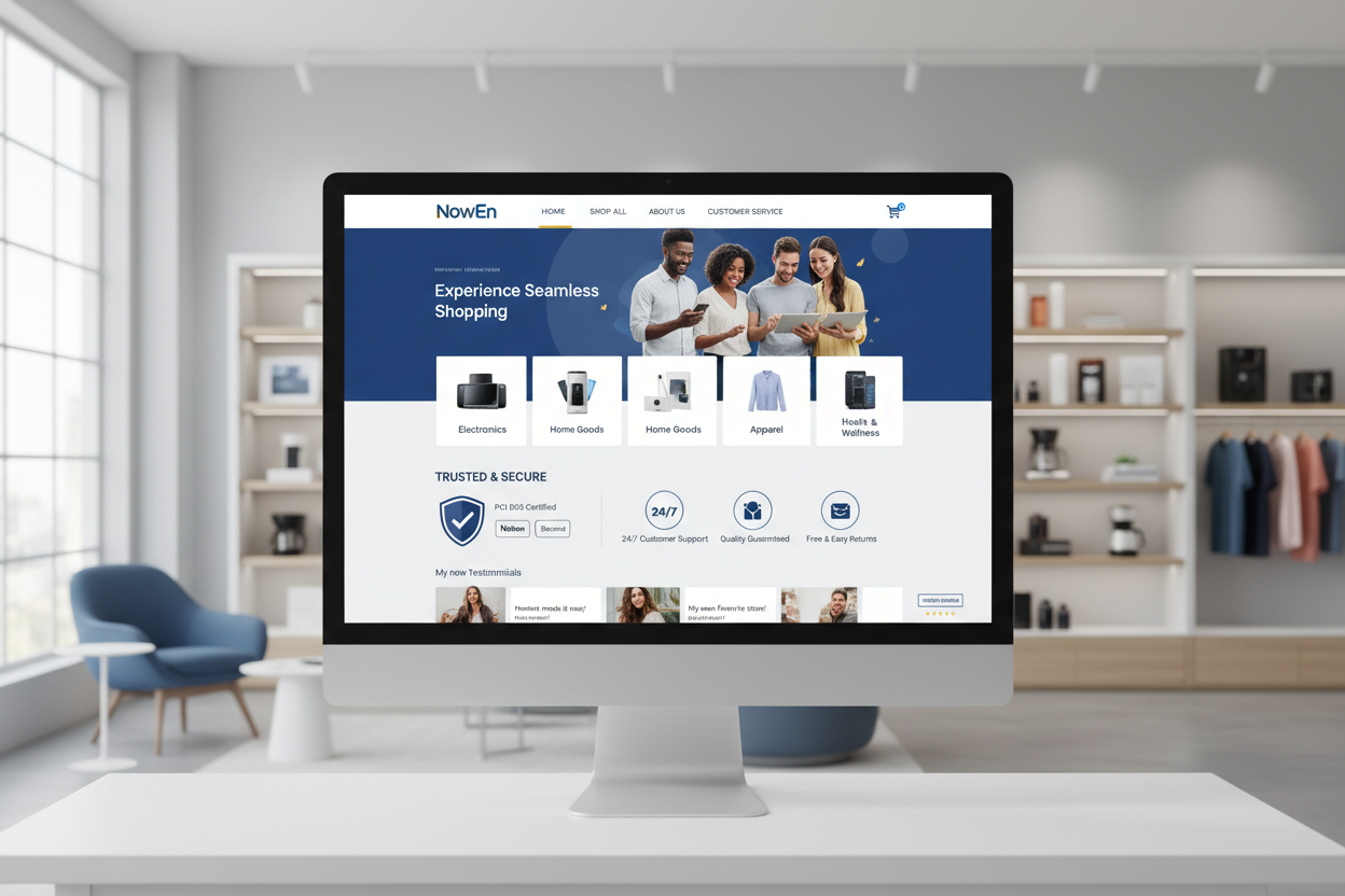 Crea una imagen de mi tienda que genere confianza